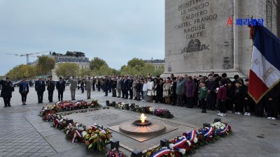 6.25 전쟁 '단장의 능선 전투' 참전 프랑스 용사 추모식 --파리 개선문 원형 광장에서-